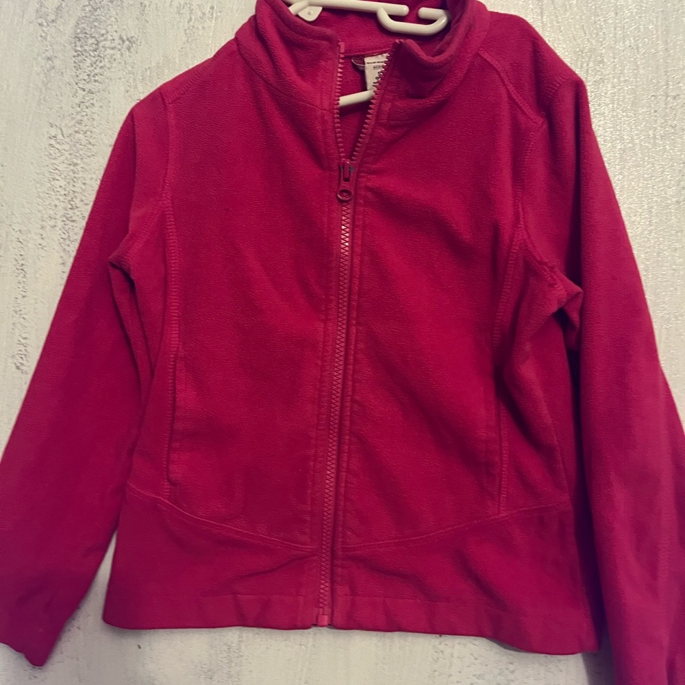 Pink Fleece Zip Up Girls Size 6/7
